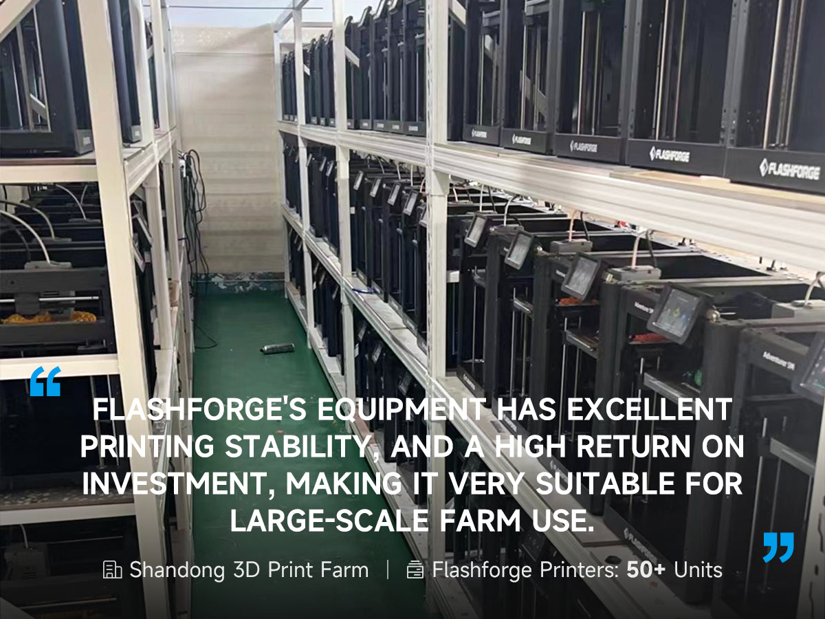 50+ Units Flashforge Printers in Shandong 3D Print Farm