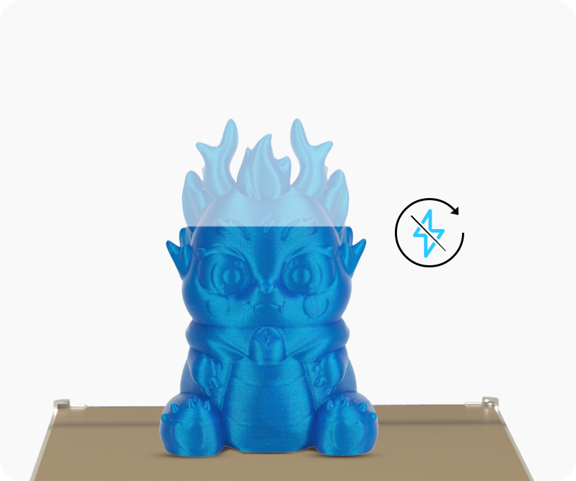 Flashforge Adventurer 5M Pro with power loss recovery feature to resume printing seamlessly after unexpected shutdowns.