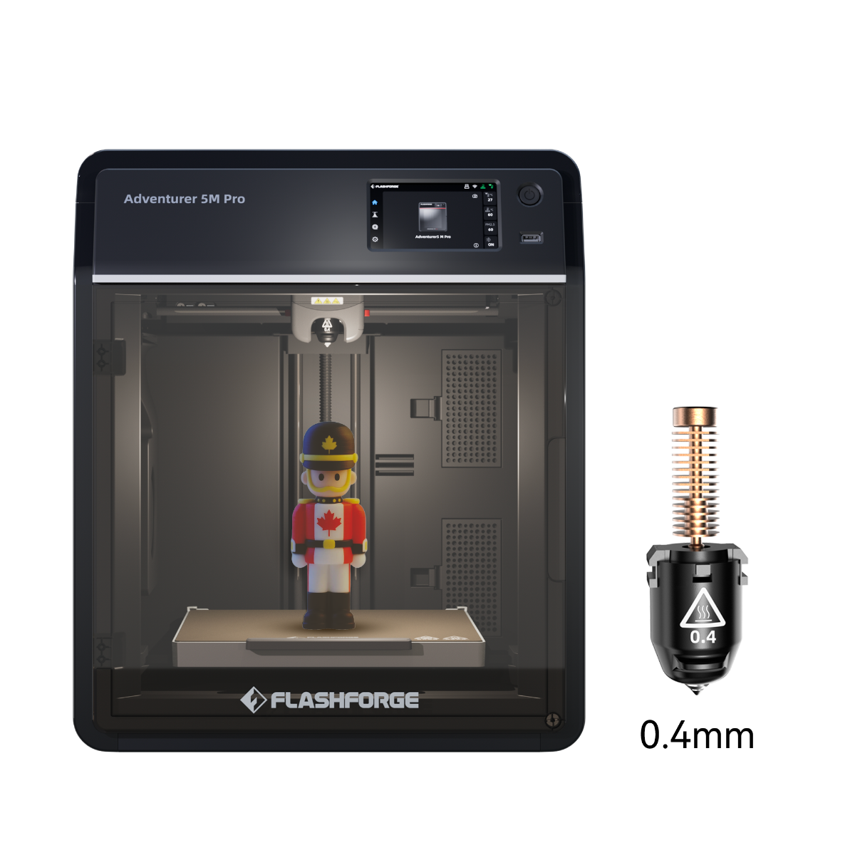 Imprimante 3D Flashforge Adventurer 5M Pro, structure métallique CoXY fermée, sans danger pour un usage domestique