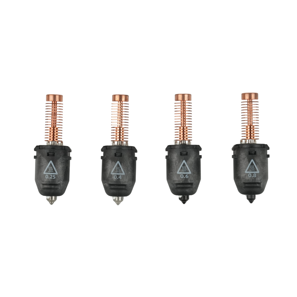 Set of four nozzle kits attachments for Flashforge 3D printers