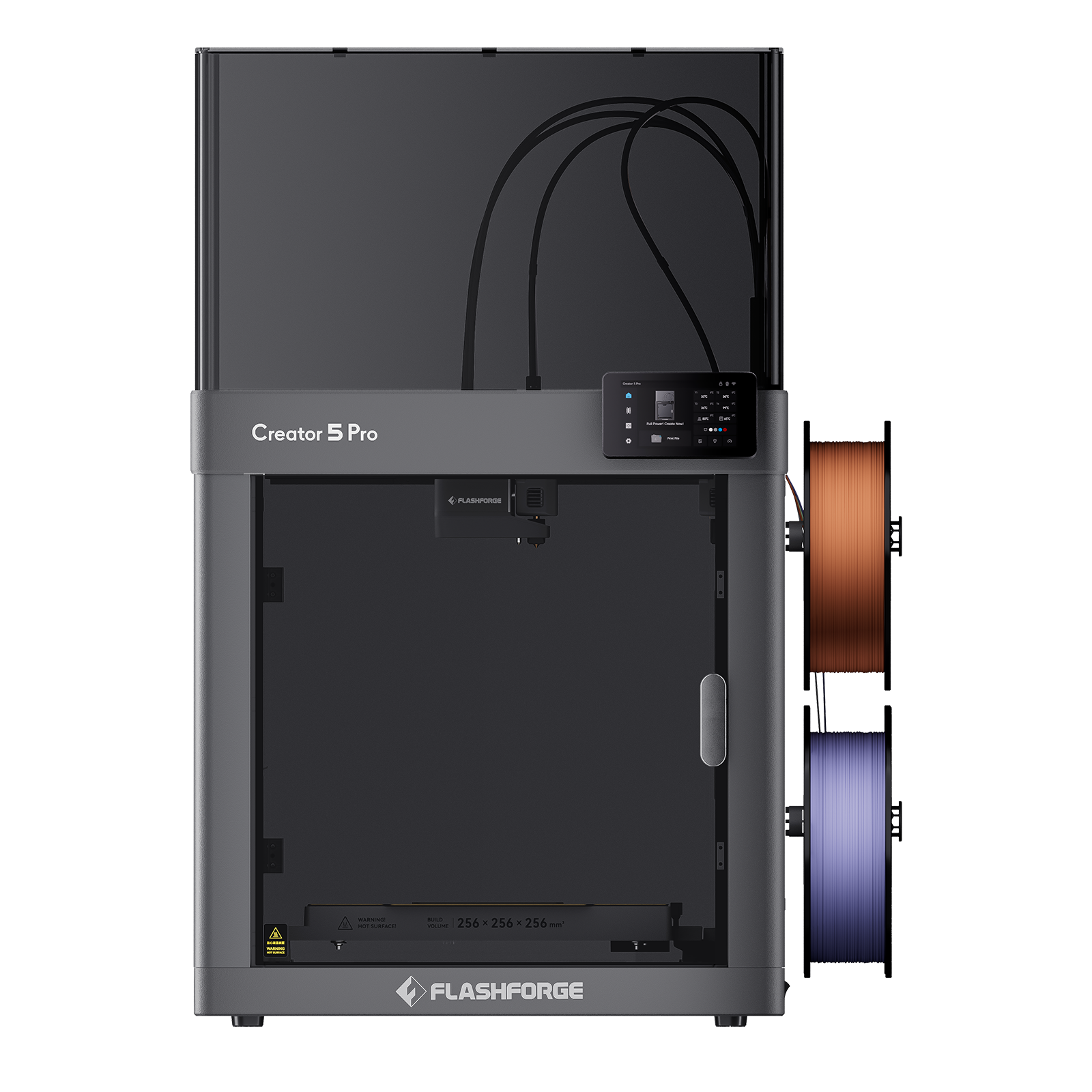 Flashforge Creator 5 Pro 4-Toolheads Enclosed Multi-Color 3D Printer | 500% Faster, Zero Purge Waste