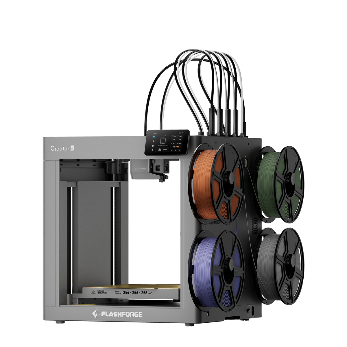Flashforge Creator 5 4-Toolheads Multi-Color 3D Printer | 500% Faster,