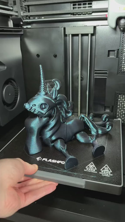 Adventurer 5M Pro with unicorn model printing